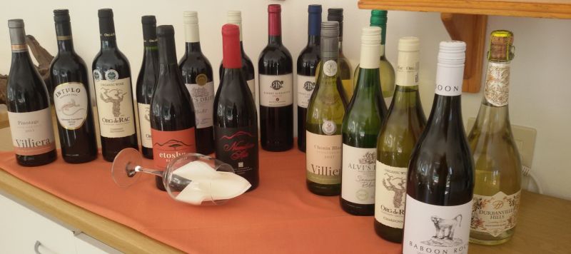 Wine display at Hotel Uhland